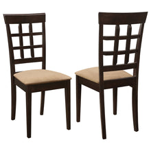 Load image into Gallery viewer, Lattice Back Dining Chair (Set of 2) - Brown

