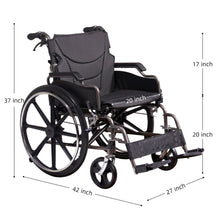 Load image into Gallery viewer, Heavy-Duty Manual Wheelchair For Adults With Double X Force Support
