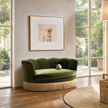 Load image into Gallery viewer, Clara - Scalloped Pet Sofa Bed
