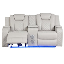 Load image into Gallery viewer, Benz - Power Reclining Loveseat &amp; LED Lighting And Built In USB
