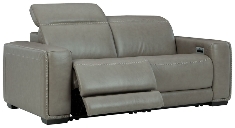 Correze - 2-Piece Power Reclining Sectional - Gray