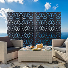 Load image into Gallery viewer, Outdoor &amp; Indoor Metal Privacy Screen, Freestanding Decorative Panels
