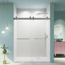Load image into Gallery viewer, Frameless Double Sliding Soft-Close Shower Door, 3 / 8" (10Mm) Thick SGCC Tempered Glass Door, Matte
