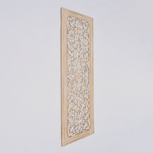 Load image into Gallery viewer, Floral Hand Carved Mandala Rectangular Wall Decor Accent - Gold / White
