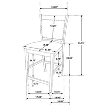 Load image into Gallery viewer, Upholstered Counter Height Stools (Set of 2) - Black / Espresso

