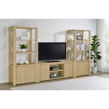 Load image into Gallery viewer, Susac - 3 Piece Entertainment Center With TV Stand And Media Towers - Light Oak
