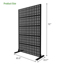 Load image into Gallery viewer, Outdoor And Indoor Divider With Freestanding Decorative Privacy Screen - Black

