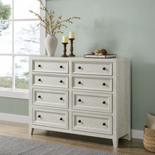 Load image into Gallery viewer, 8 Drawer Dresser With Framed Fronts And Smooth Metal Glides
