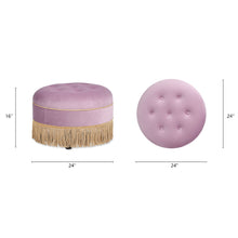 Load image into Gallery viewer, Yolanda - Round Upholstered Accent Ottoman
