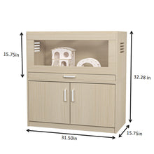 Load image into Gallery viewer, Guinea Pig Cages, Hamster Cage Wood With Independent Storage Cabinet, House For Rat Chinchilla With Guinea Pig Hutch And Bridge, Openable Top With Acrylic Sheets
