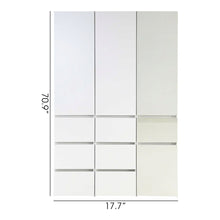 Load image into Gallery viewer, Elise - Modular Closet System With Mirror - White - Wood
