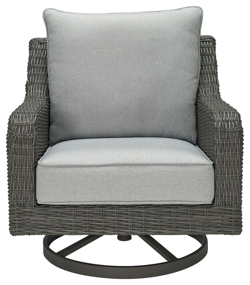 Elite Park - Swivel Lounge With Cushion - Gray