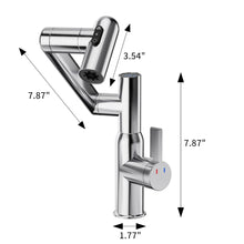 Load image into Gallery viewer, Bathroom Sink Faucet With Spray Function And Temperature Display, Anti Skid Switch, 360 Degree Rotary

