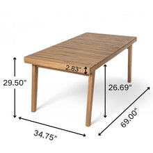 Load image into Gallery viewer, 7 Piece Outdoor Patio Dining Set With Table &amp; 6 Chairs - Brown / Brown Multi
