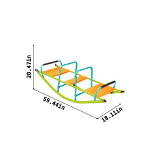 Load image into Gallery viewer, Xss008 High Quality Kids Seesaw Plastic Seat Playground Equipment Cute Baby Plastic Rocker Outdoor Children Steel Tube For Kids Age 3+ - Green / Blue
