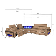 Load image into Gallery viewer, Nova - Sectional With Bluetooth Speaker, LED And Lifting Wine Cabinet
