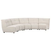 Load image into Gallery viewer, Oliver - 5 Piece Upholstered Sectional Sofa With Curved Silhouette - Ivory
