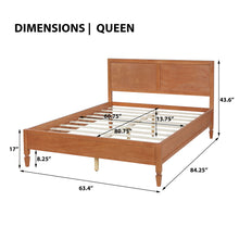 Load image into Gallery viewer, Classic Platform Bed Frame With Panel Headboard
