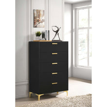 Load image into Gallery viewer, Lexie - 5 Drawer Rectangular Chest - Black
