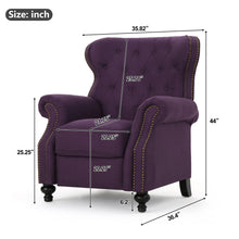 Load image into Gallery viewer, Modern Manual Push Back Recliner Chair
