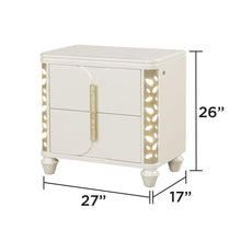 Load image into Gallery viewer, Cinderella - Nightstand With LED Accents And 2 Storage Drawers - Beige
