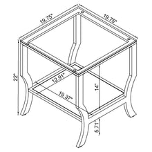 Load image into Gallery viewer, Porch &amp; Den - Square Top End Table Elegance Glass - Chrome
