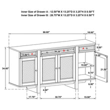Load image into Gallery viewer, Kimpton - 4 Door Sideboard Buffet Cabinet - Beige
