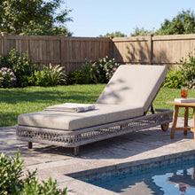 Load image into Gallery viewer, Outdoor Chaise Lounge With Wheels, 5 Position Adjustable Backrest
