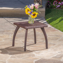 Load image into Gallery viewer, Luminant - Outdoor Side Table With Iron Frame - Brown
