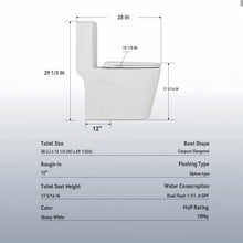 Load image into Gallery viewer, Upgraded Design Armrest, With Glossy Gw 007 1 Piece Toilet With Tornado Flush, Soft Close Seat, Dual Flush Map 1000G, Comfort Chair Seat - Gloss White
