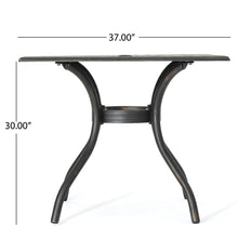 Load image into Gallery viewer, Enchantia - Outdoor Square Dining Table With Weave Tabletop And Flared Legs - Copper
