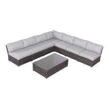 Load image into Gallery viewer, Comfortable Modern Patio Rattan Sectional Set With Cushions
