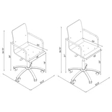 Load image into Gallery viewer, Clear Office Chair With Caster Wheels Futuristic Design, Adjustable Height - Clear
