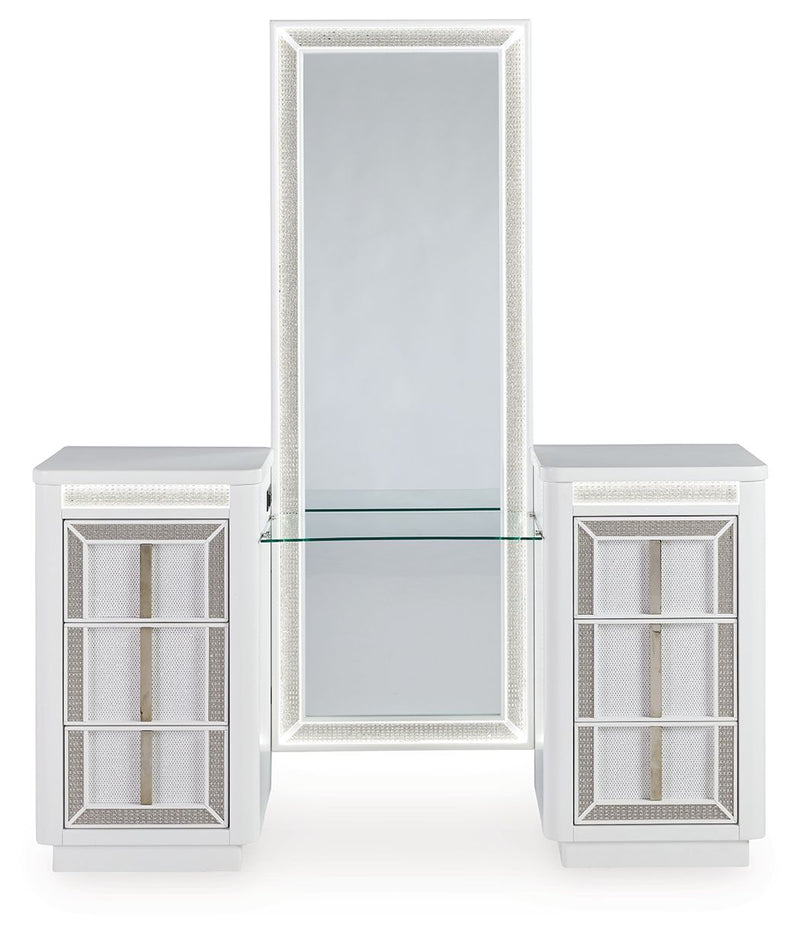 Chalanna - Vanity With Mirror - White