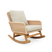 Load image into Gallery viewer, Contemporary Minimalist Wicker Rocking Chair With Soft Cushions
