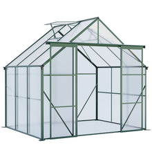 Load image into Gallery viewer, Double Door Polycarbonate house Raised Base And Anchor Aluminum Heavy Duty Walk In houses For Outdoor Backyard In All Season
