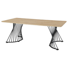 Load image into Gallery viewer, Galahan - Rectangular Dining Table With Twisted Pedestal Base - Oak
