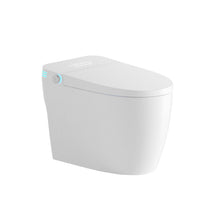 Load image into Gallery viewer, Tankless Smart Toilet With Bidet Built In, 1 Piece Bidet Toilet Seat, Auto Flush, Auto Open / Close, Heated Seat, Warm Water And Dry, Adjustable Temp, Remote Control Side Know - White
