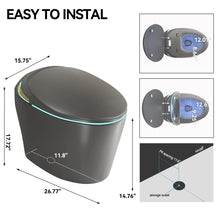 Load image into Gallery viewer, Unique Smart Toile With Built In Bidet, Auto Open / Close Seat, Foot Sensor, LED Display, Night Light, Warm Water &amp; Dryer Ceramic
