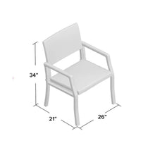 Load image into Gallery viewer, Outdoor Wicker Dining Chair With Water Resistant Cushions (Set of 2) - White / Brown
