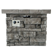 Load image into Gallery viewer, Outdoor Square Propane Fire Pit 40, 000 Btu - Gray
