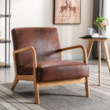 Load image into Gallery viewer, Classic Mid-Century Modern Accent Chairs, Open Framed Armchair With Cushioning
