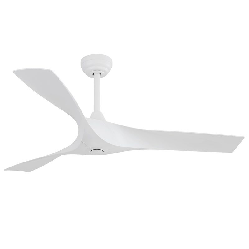 52" Ceiling Fan With Remote Control, Quiet Reversible DC Motor, For Indoor Outdoor Use - White