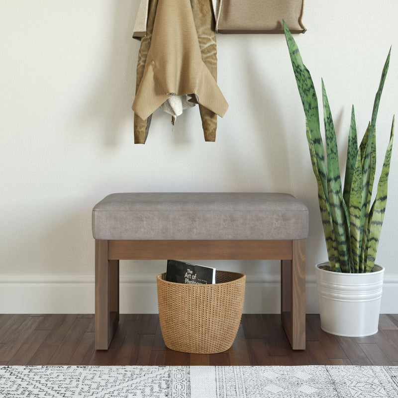 Milltown - Footstool, Small Ottoman Bench - Gray