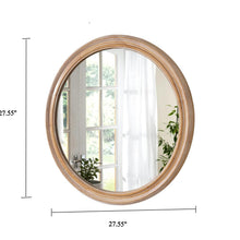 Load image into Gallery viewer, Round Wall Mirror With Ribbed Frame
