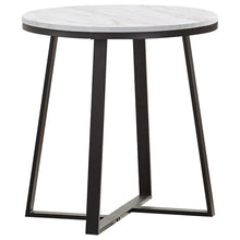 Load image into Gallery viewer, Round End Table With Base, Living Room Furniture - White

