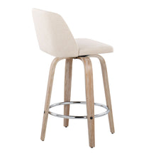 Load image into Gallery viewer, Toriano - Contemporary Fixed Height Counter Stool With Swivel &amp; Round Footrest Modern Design (Set of 2)
