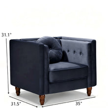 Load image into Gallery viewer, Chesterfield Accent Tufted Square Arm Side Chair
