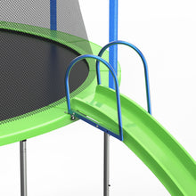 Load image into Gallery viewer, 12Ft Trampoline With Slide And Swings, Astm Approved Large Recreational Trampoline With Basketball Hoop And Ladder, Outdoor Backyard Trampoline With Net, Capacity For Kids And Adults - Green / Blue
