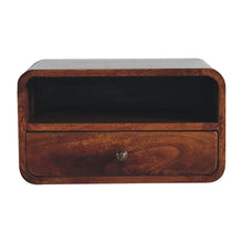 Load image into Gallery viewer, Curved Upper Slot Floating Nightstand
